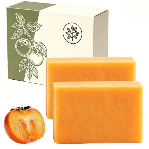Cross-border popular persimmon soap gently cleanses the body, moisturizes the skin, hydrates naturally, and leaves a lingering fragrance with dense foam